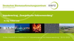 Titelbild Vortrag Dr.-Ing. Volker Lenz DBFZ Energetische Holzverwendung 