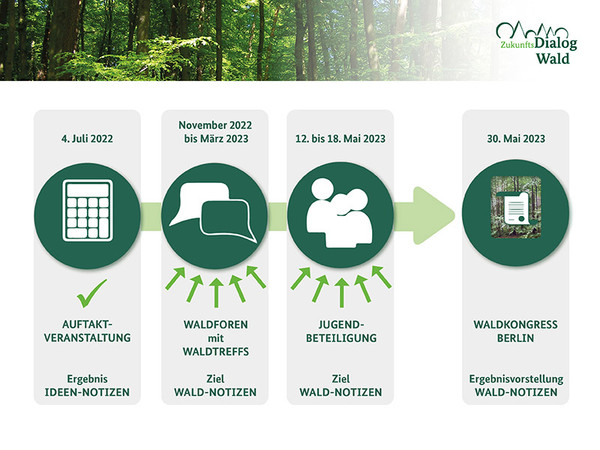 Prozess Zukunftsdialog Wald - Übersicht (Quelle: FNR)